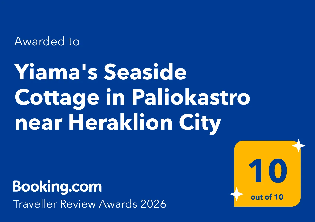 Booking.com Traveller Review Awards 2026 awarded to Yiamas Seaside Cottage Booking.com Traveller Review Awards 2026 awarded to Yiamas Seaside Cottage